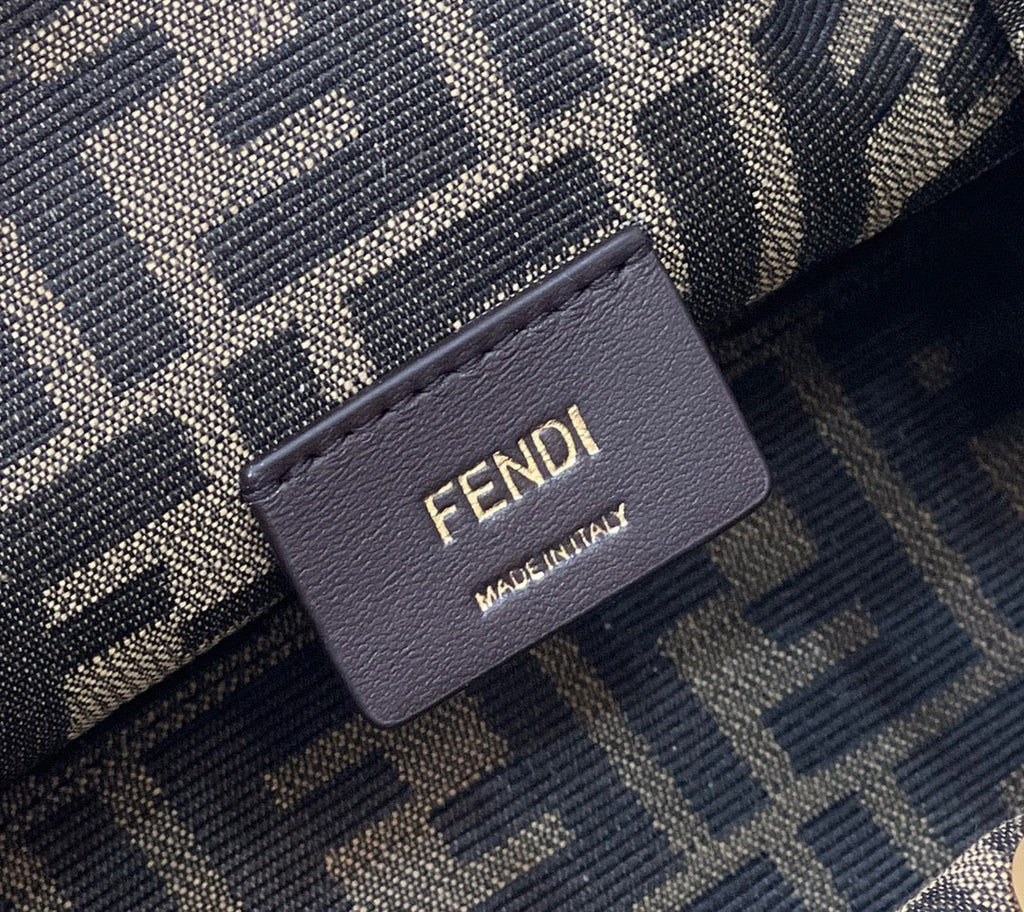 FENDI FIRST SMALL 26 IN COLORFUL SUEDE AND CALFSKIN WITH GOLD HARDWARE