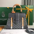 SAÏGON PM BAG 28 IN GREY GOYARDINE CANVAS AND CALFSKIN