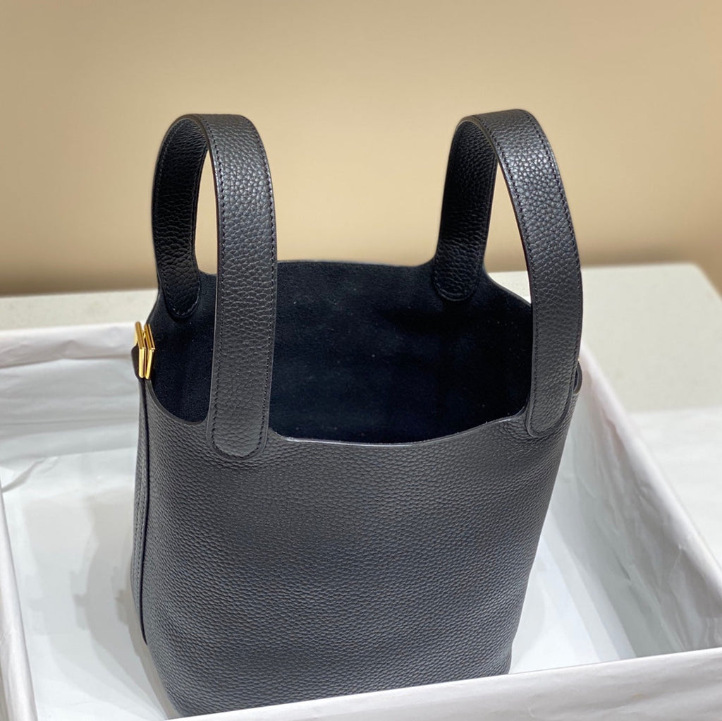 picotin lock 18 black togo ghw