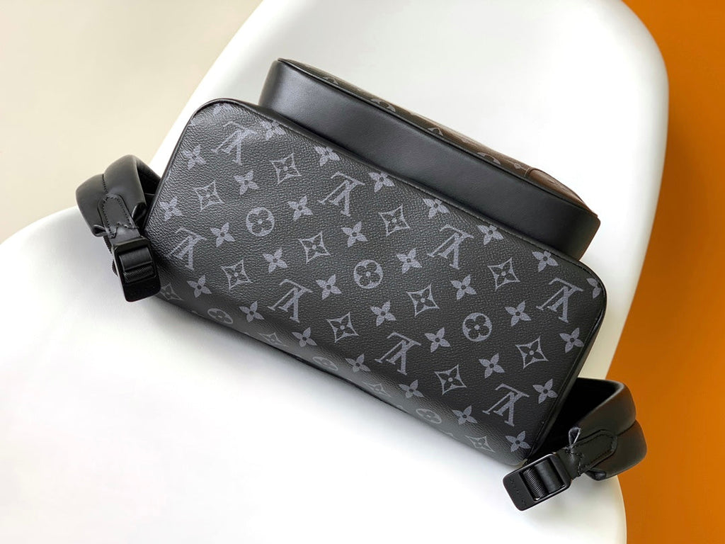 DISCOVERY BACKPACK 41 IN BLACK MONOGRAM MACASSAR CANVAS AND CALFSKIN