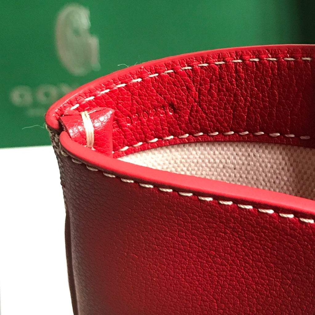 SAIGON SOUPLE BAG 34 IN PERSIAN RED GOYARDINE CANVAS AND CALFSKIN