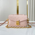 POCHETTE MÉTIS EAST WEST 21 IN PINK OPALE MONOGRAM ECLIPSE CANVAS GOLD BUCKLE
