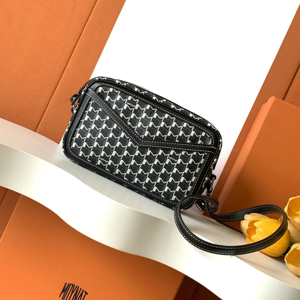 Moynat Women's Fashion Casual Color Blocked M-Shaped Cut Out Patch Pockets Zipper Closure Adjustable Straps Camera Bag Crossbody Bag Shoulder Bag Bags #78976