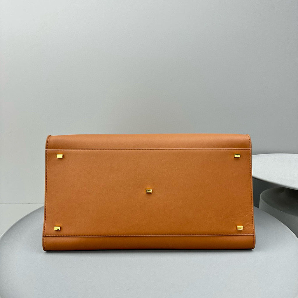 The Row Margaux 10 Brown Leather