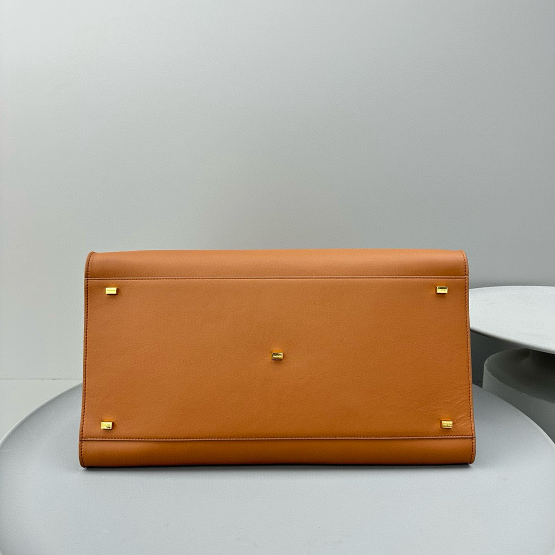 The Row Margaux 10 Brown Leather