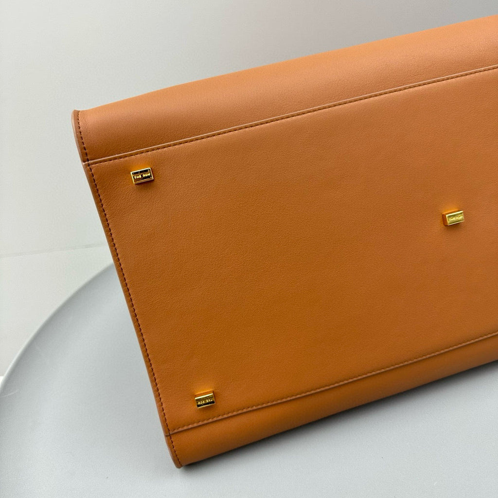 The Row Margaux 10 Brown Leather