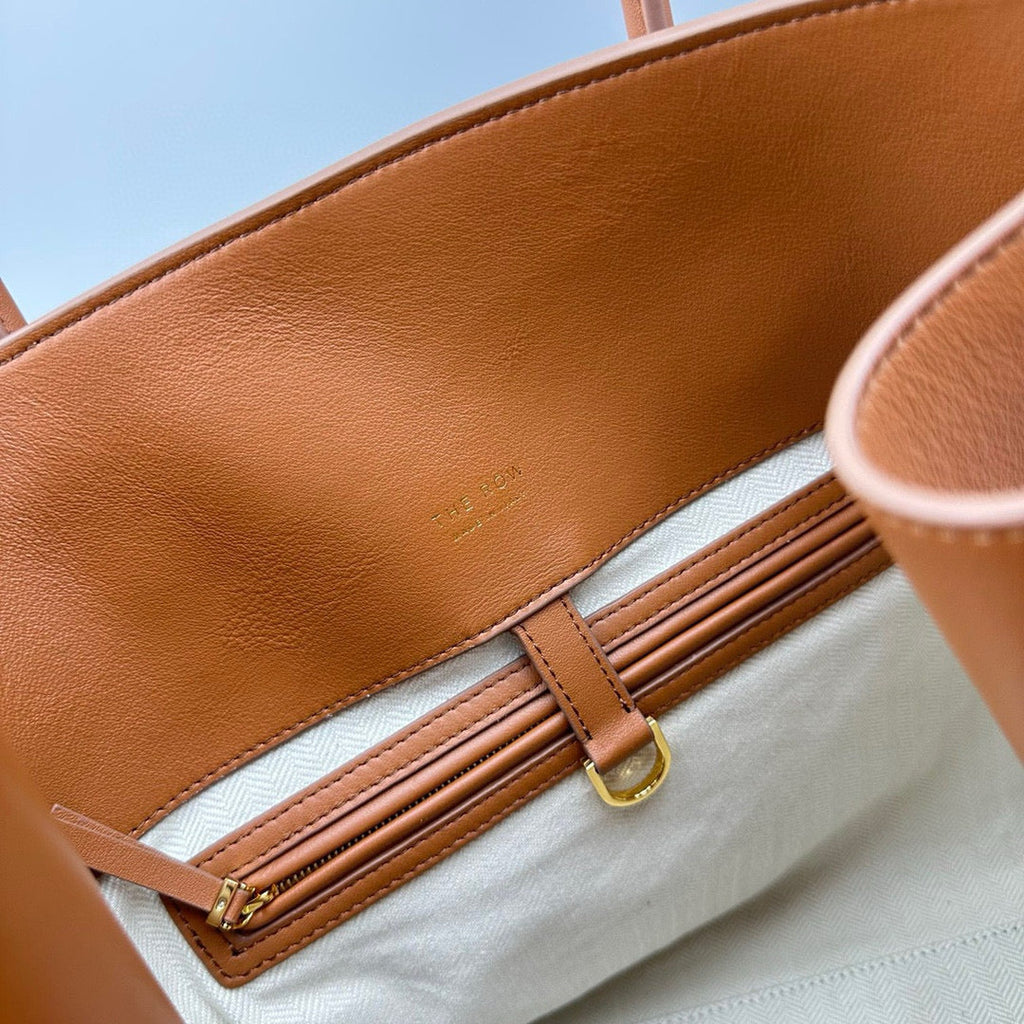 The Row Margaux 15 Brown Leather