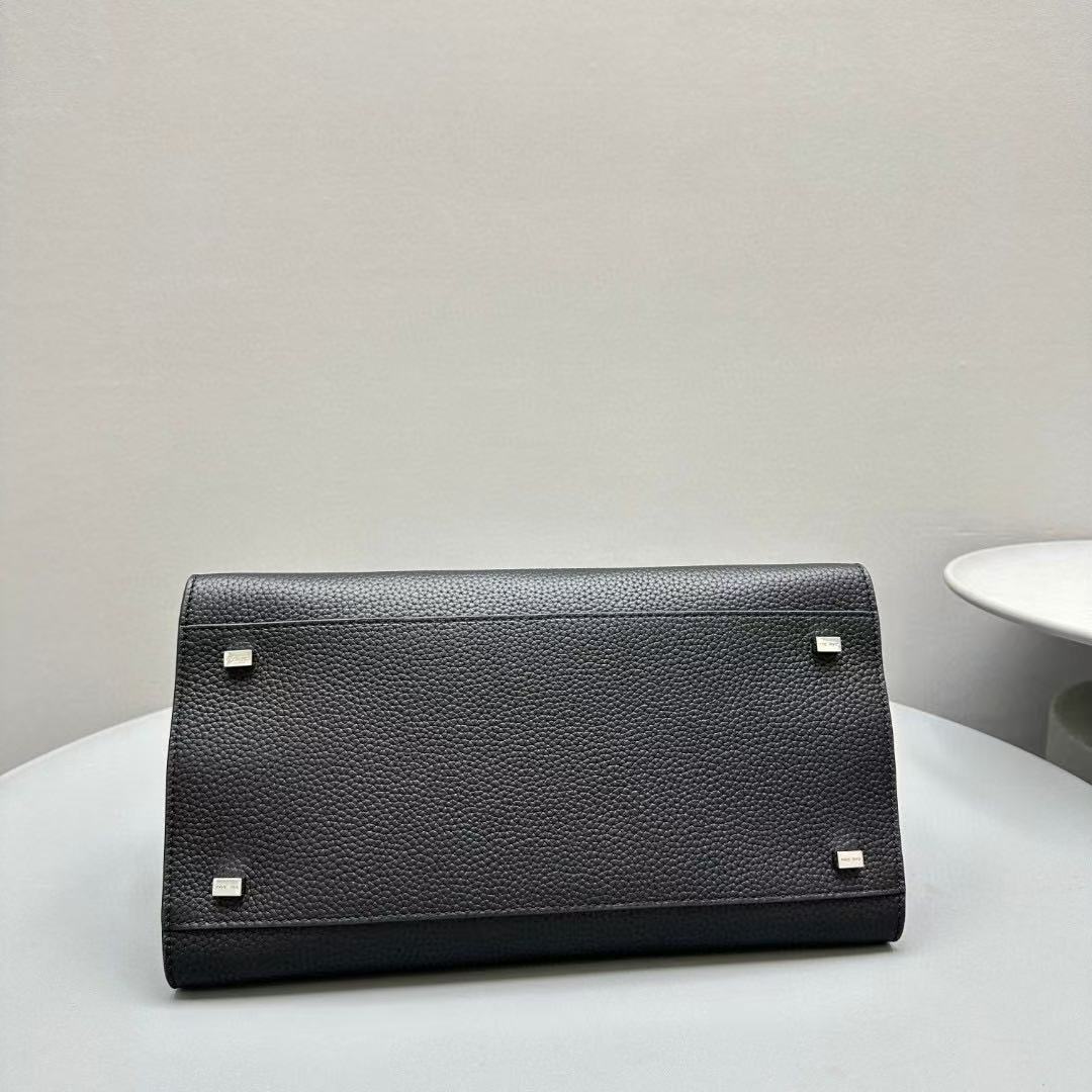 The Row Margaux 10 Black Leather