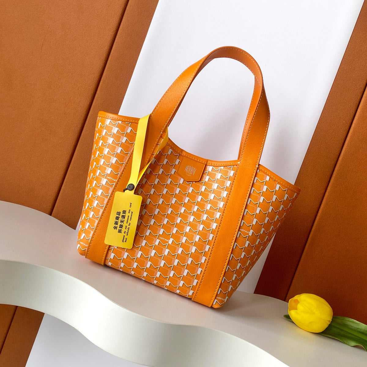 Moynat Duo Tote BB Women's Classic Two-Tone Leather Clutch Tote Handbag Bag  Bags  #78913