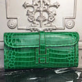 HERM Jige Elan 29 Clutch In Bambou Crocodile Leather