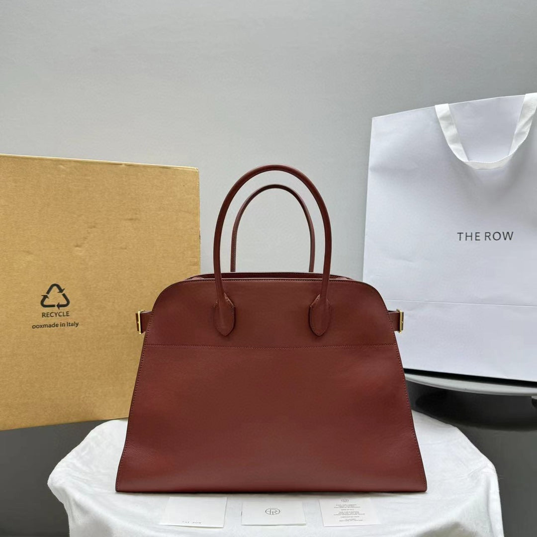 The Row Margaux 17 Burgundy Leather