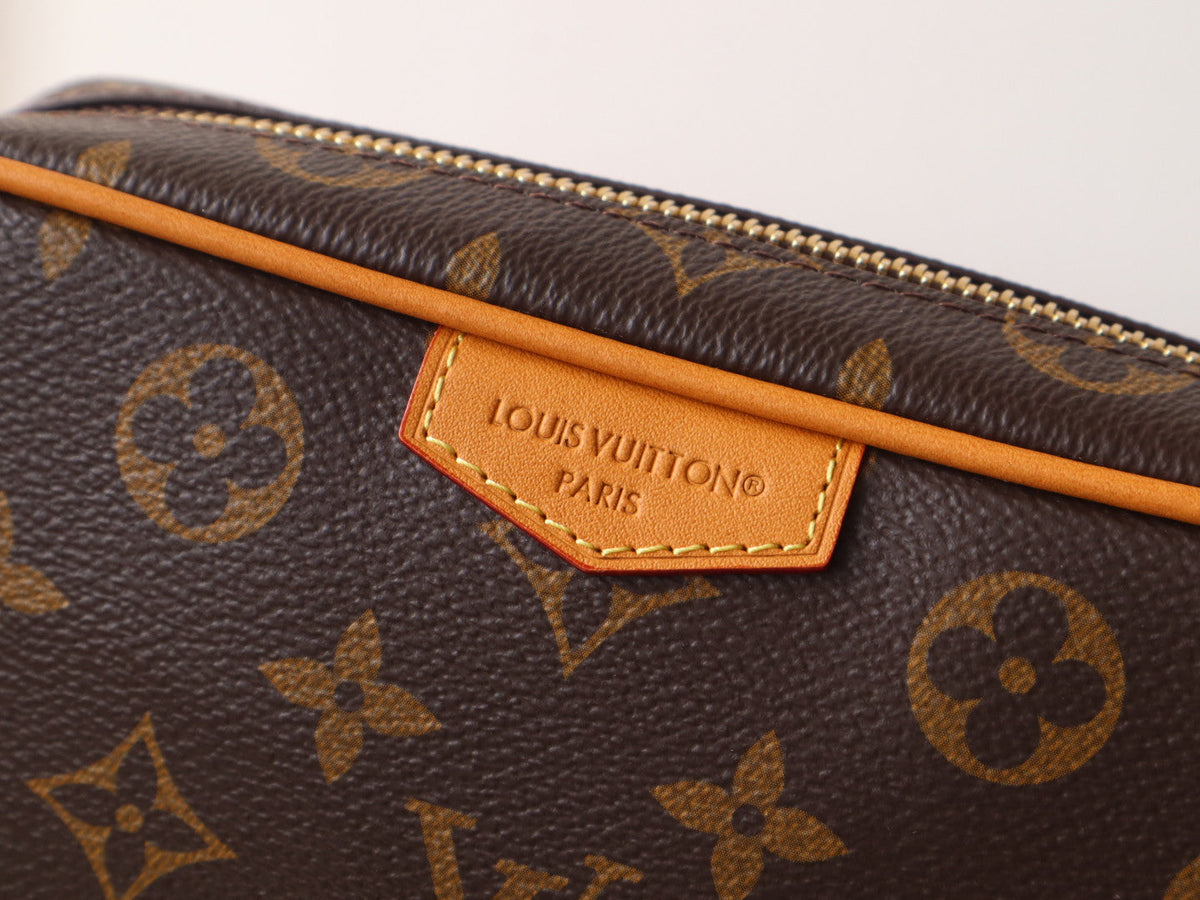 TROCADERO BAG 20 IN BROWN MIX ORANGE MONOGRAM ECLIPSE CANVAS